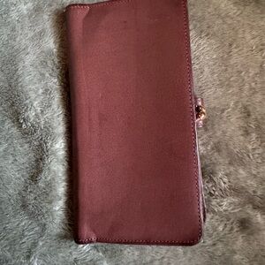 Coach Maroon Leather Clutch